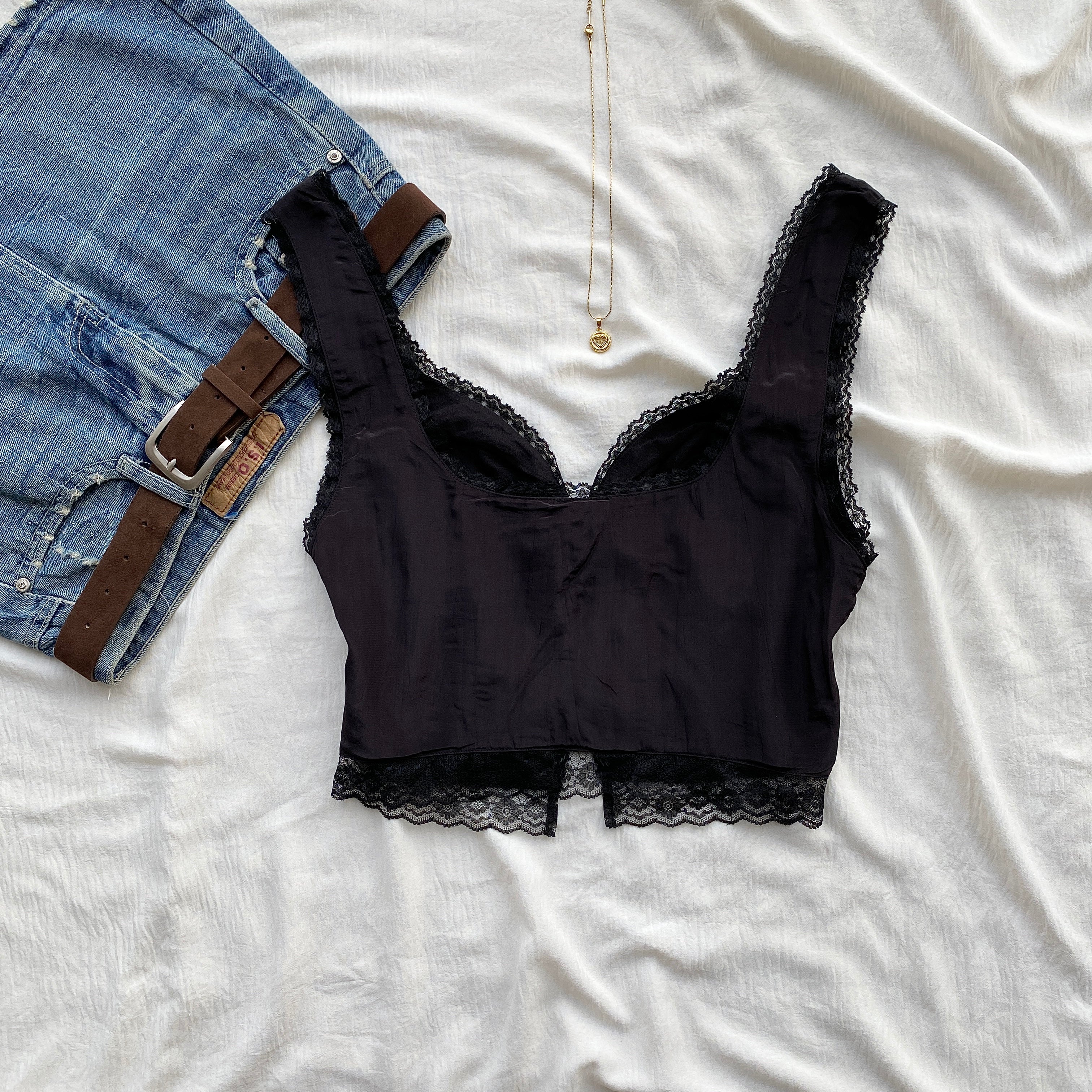 BLACK TOP FROM COTTON ON (Bust : 32-34, Upper Waist : 26-32)