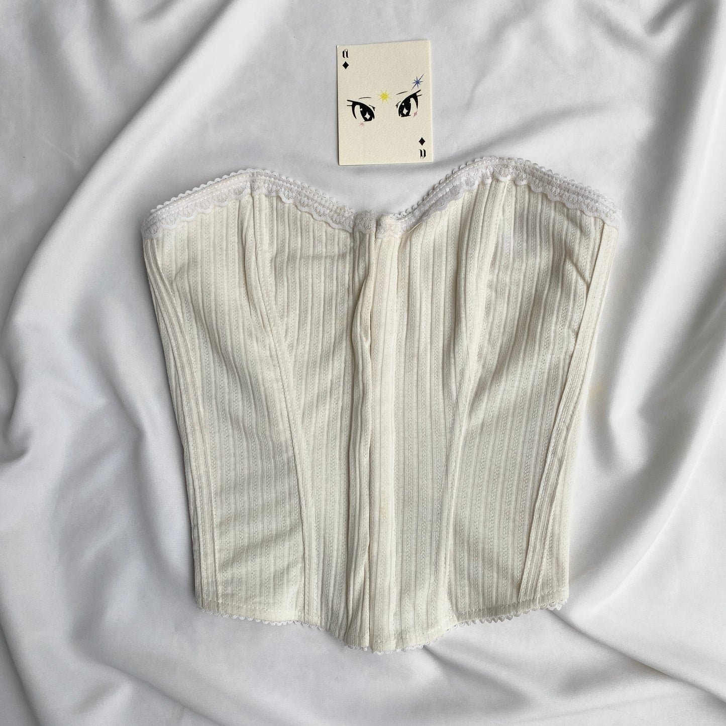 WHITE CORSET (Bust : 28-32, Upper Waist : 24-28)