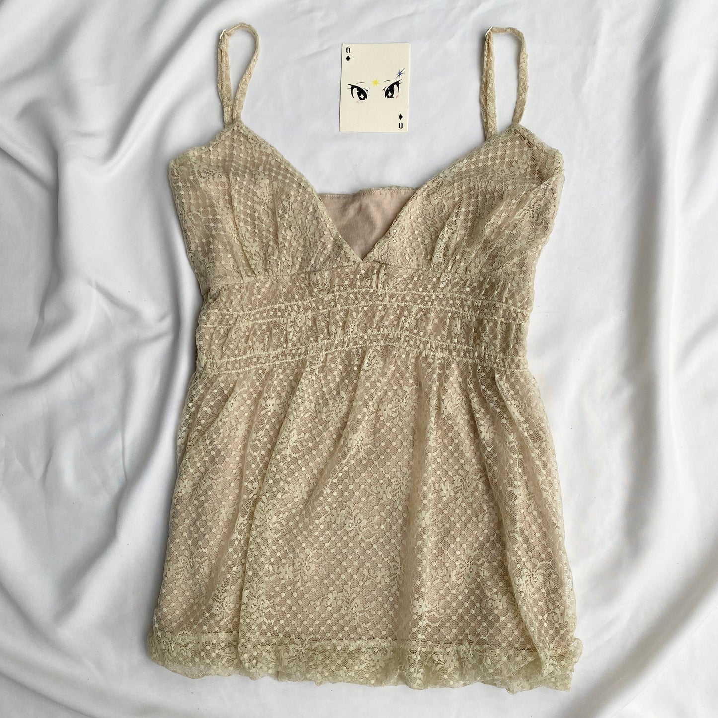 BEIGE BABYDOLL TOP (Bust : 34-36)