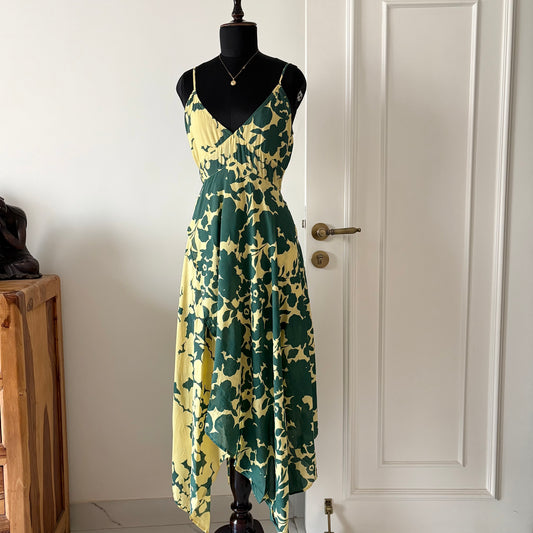 GREEN ASYMMETRIC DRESS (Mulitple sizes available)