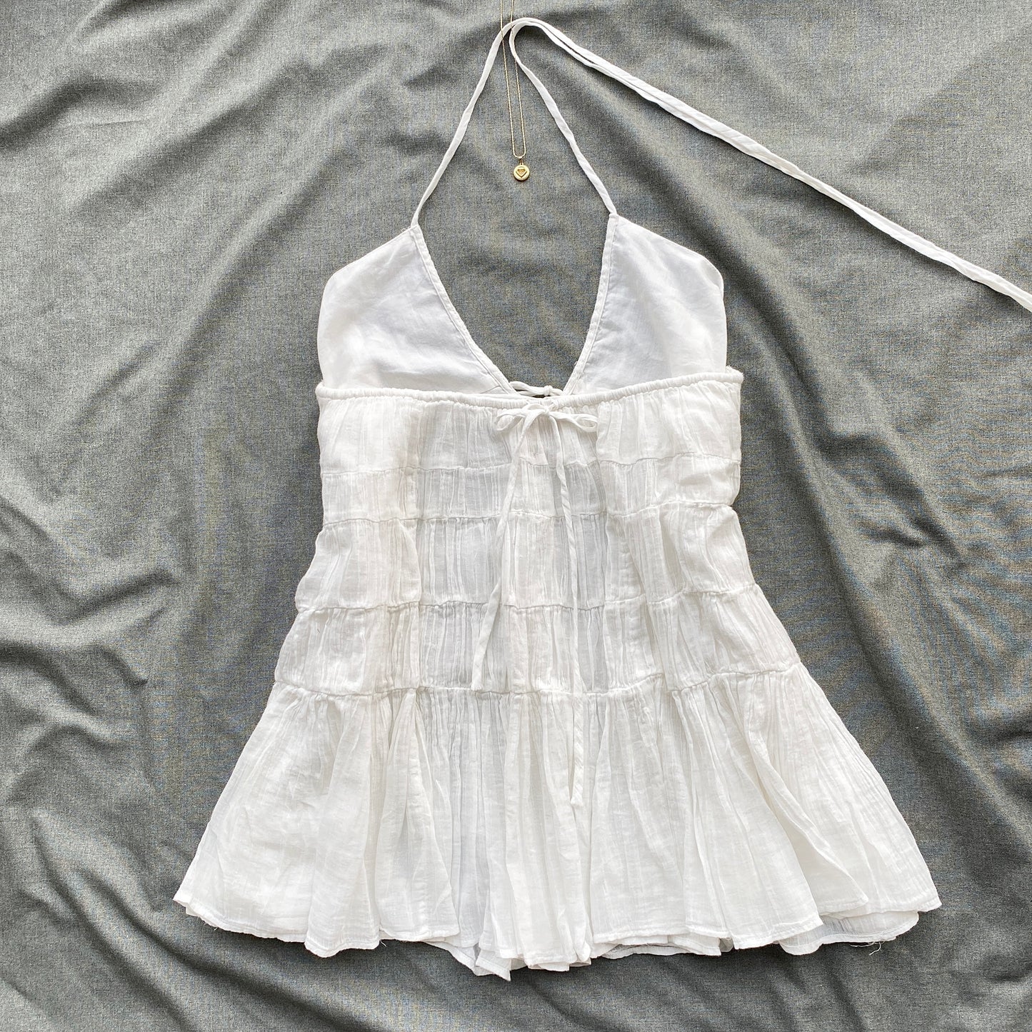 WHITE DRESS FROM FREE PEOPLE (Bust : 30-34, Upper Waist : 26-32)
