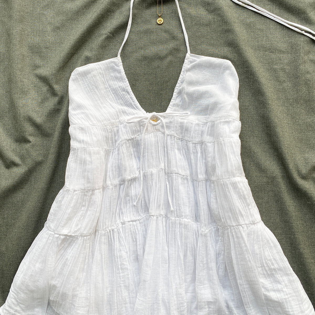 WHITE DRESS FROM FREE PEOPLE (Bust : 28-32, Upper Waist : 24-28)