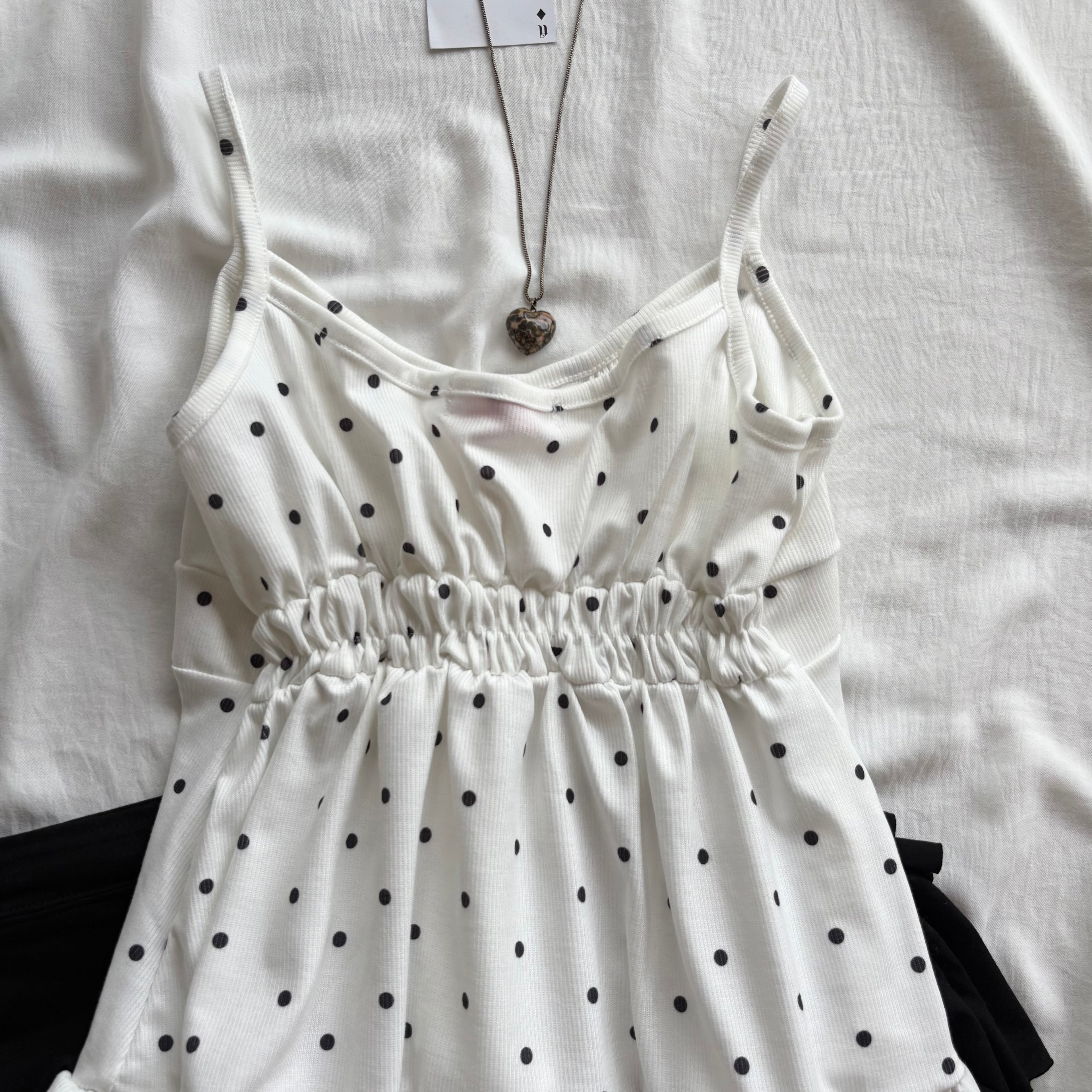 POLKA BABYDOLL TOP (Bust : 30-34, Upper Waist : 24-28)