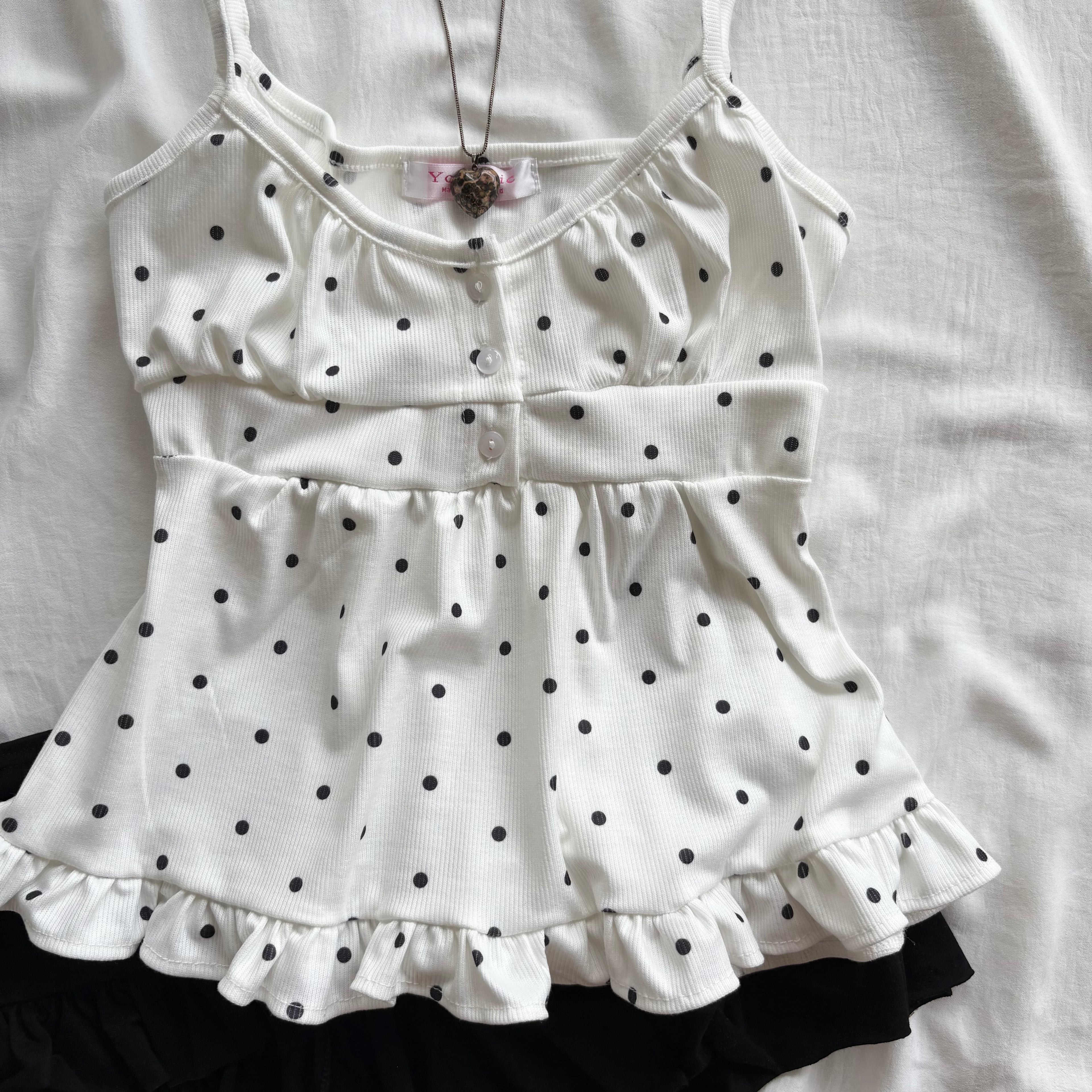 POLKA BABYDOLL TOP (Bust : 30-34, Upper Waist : 24-28)