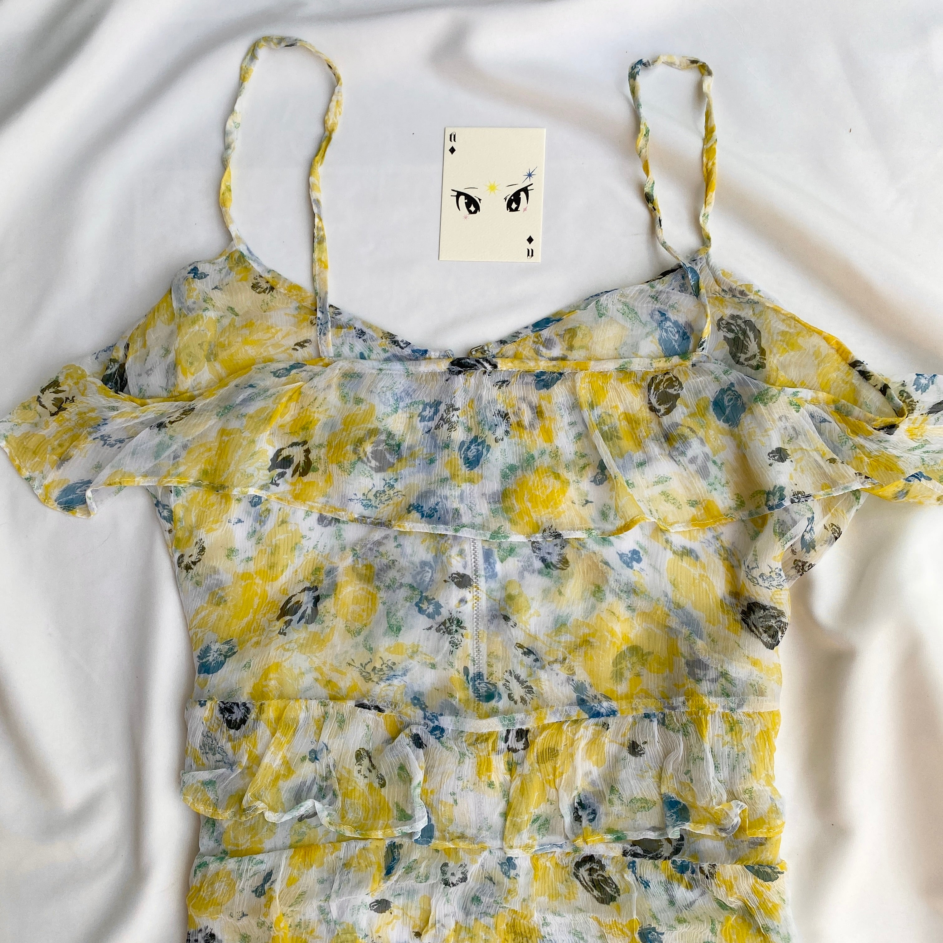 YELLOW FRILLY OFF SHOULDER TOP (Bust : 34-36, Upper Waist : 28-34)