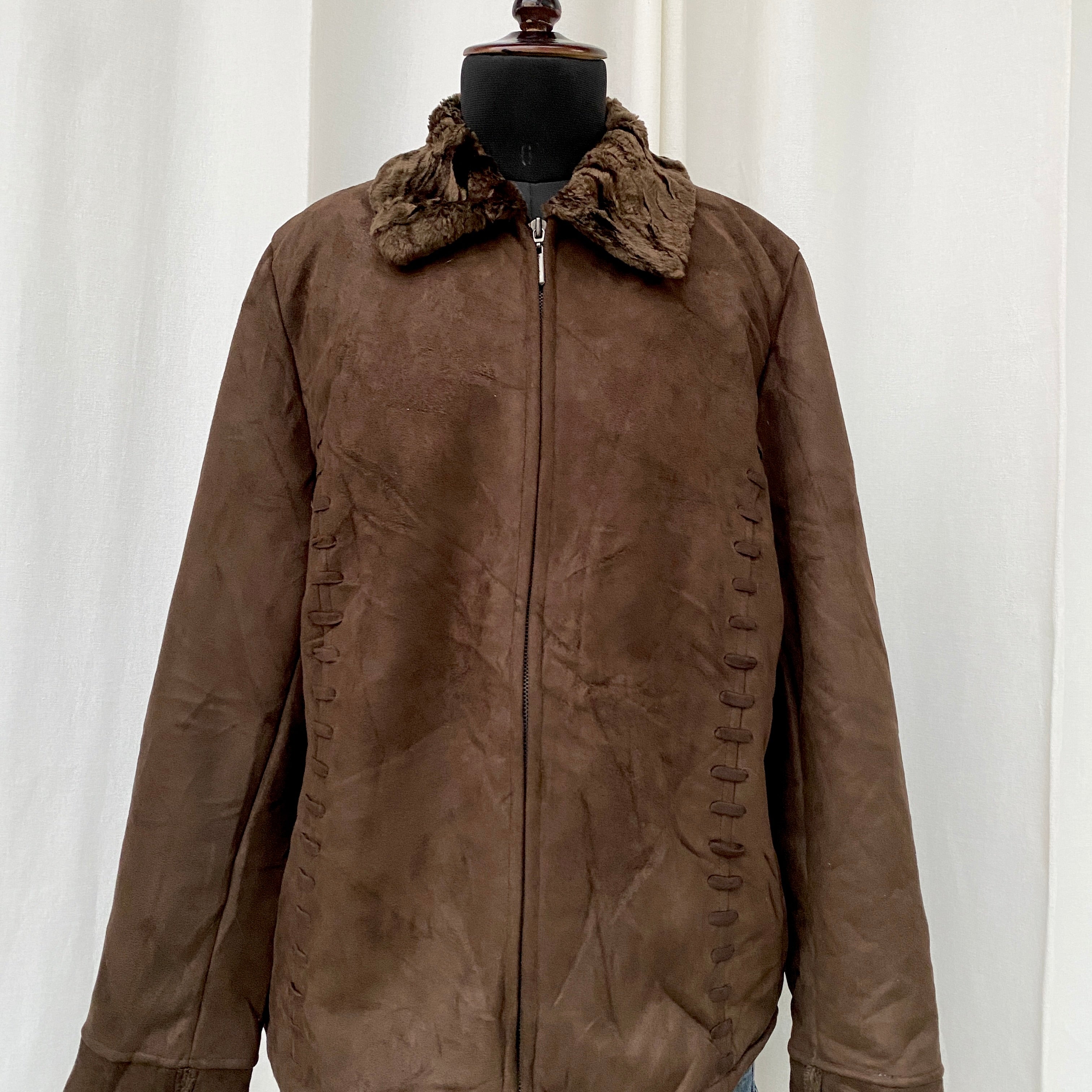 BROWN SUEDE JACKET (Fits M/L)