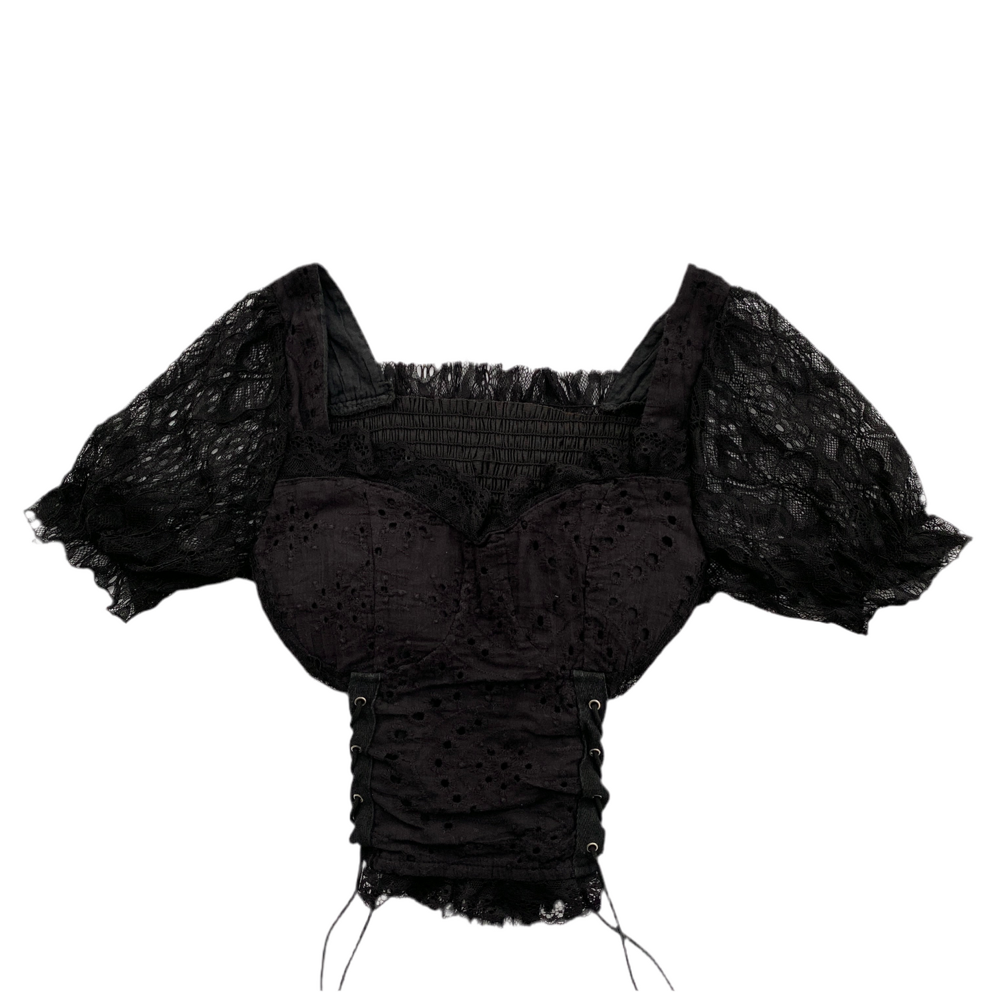 BLACK GOTH BUSTIER TOP