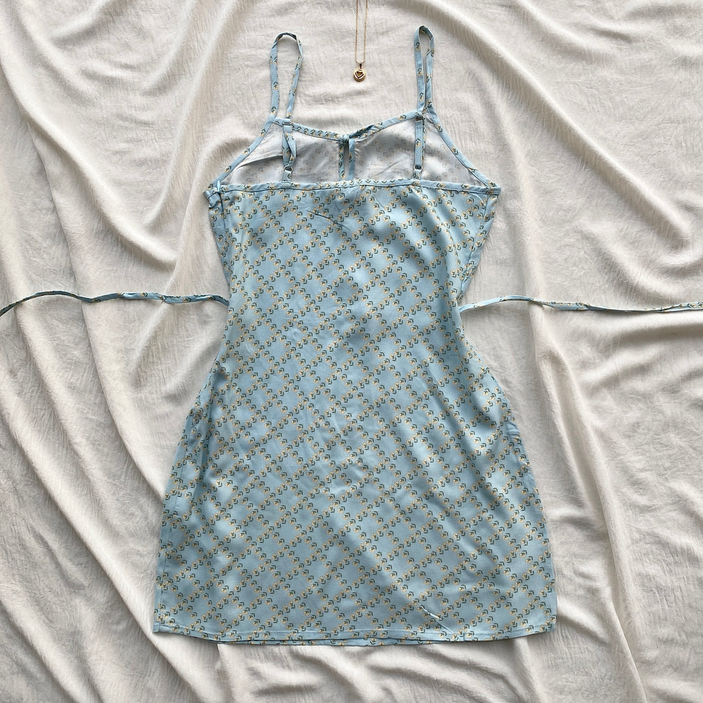 FLORAL DRESS IN POWDER BLUE FROM COTTON ON (Sizes available)