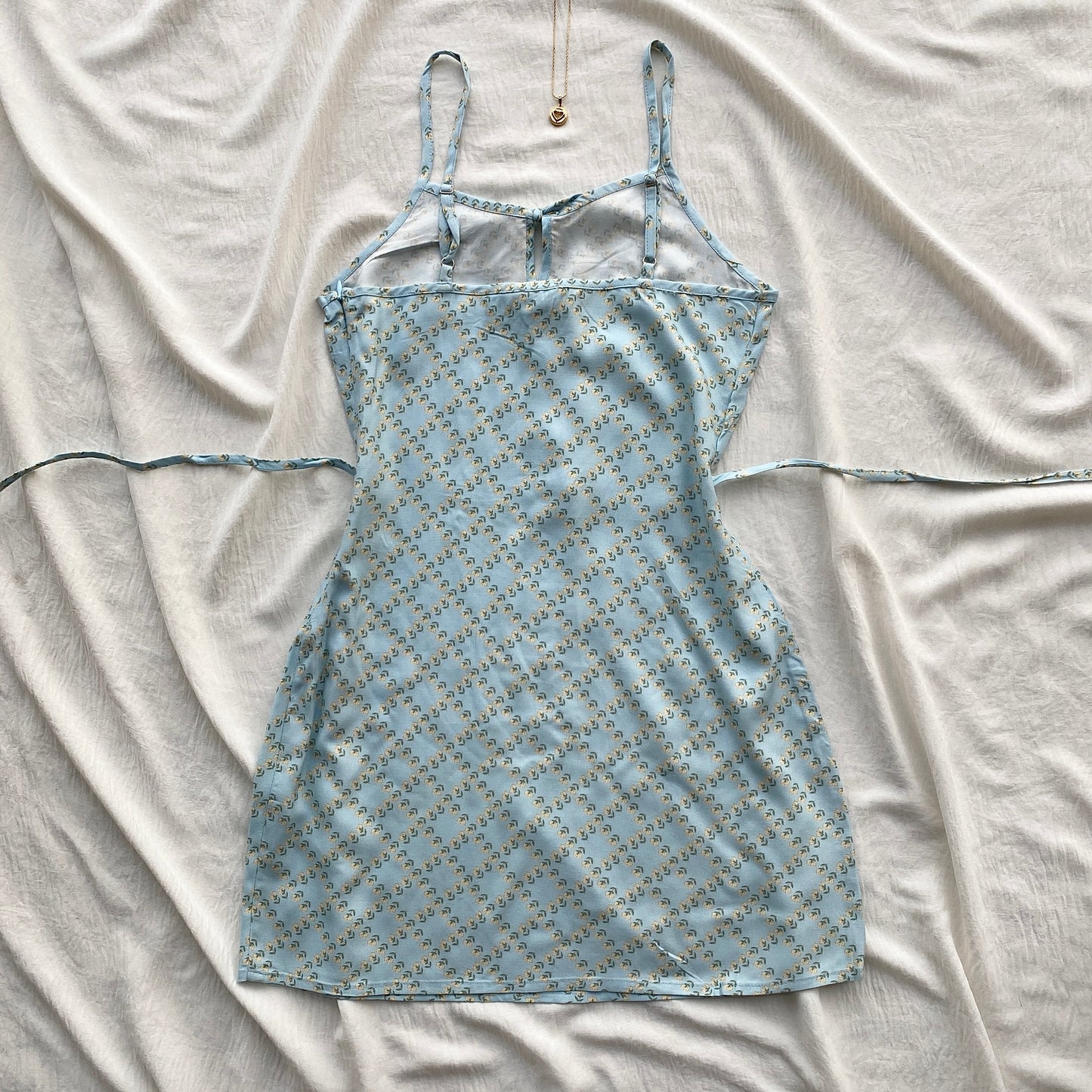 FLORAL DRESS IN POWDER BLUE FROM COTTON ON (Sizes available)