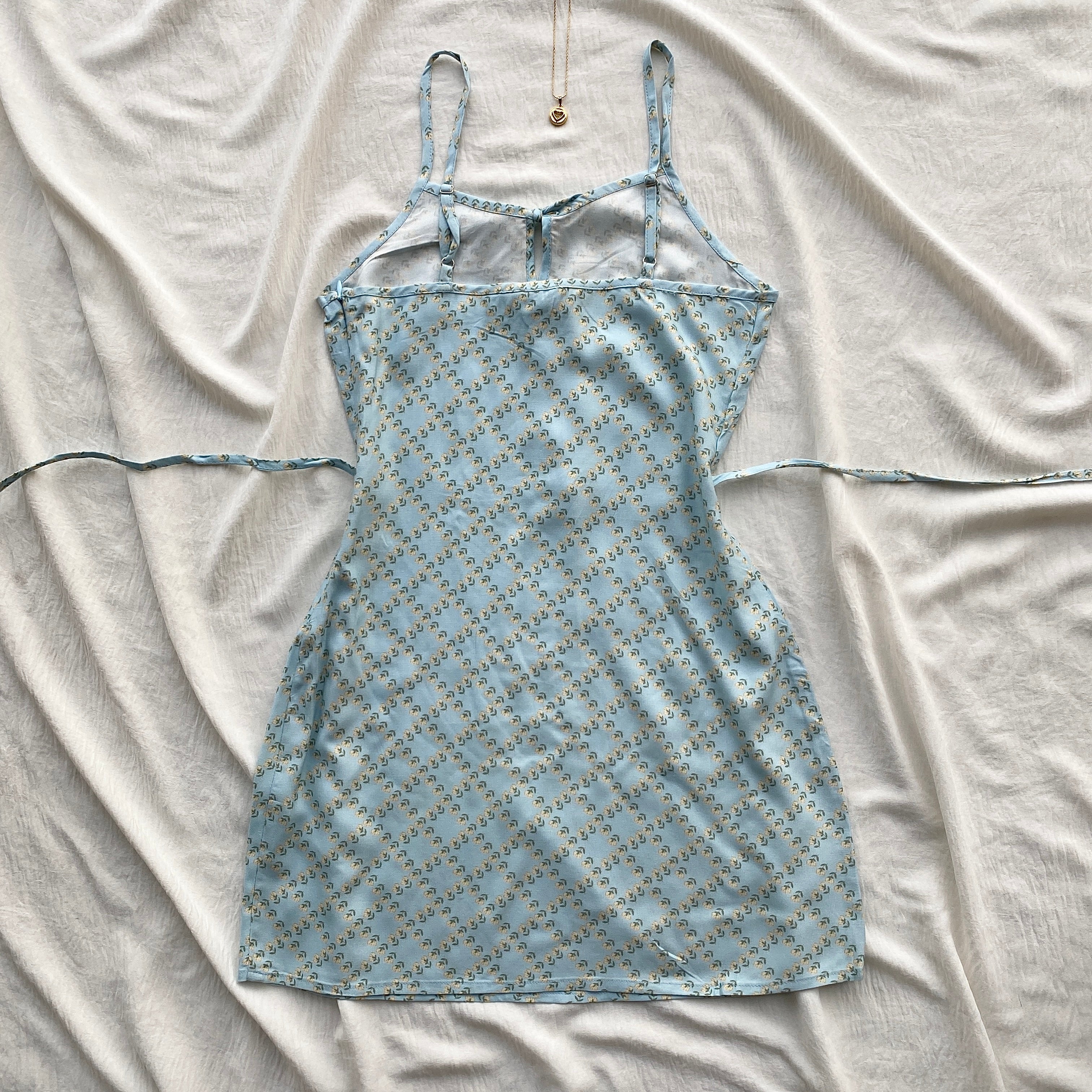 FLORAL DRESS IN POWDER BLUE FROM COTTON ON (Sizes available)