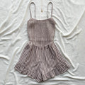 STRIPED ROMPER IN BROWN FROM ABERCROMBIE AND FITCH (Bust : 28-32, Upper Waist : 23-26)