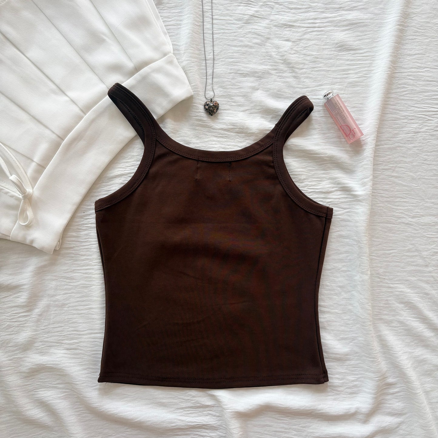 CAT TANK TOP IN BROWN (Bust : 30-34, Upper Waist : 24-28)