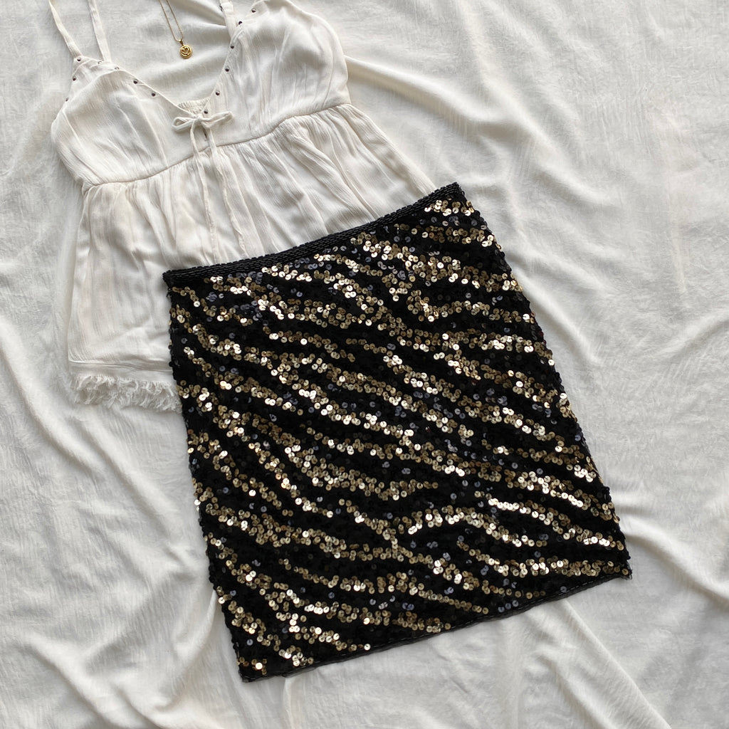 SEQUINNED SKIRT FROM MANGO  (Waist : 26-29)