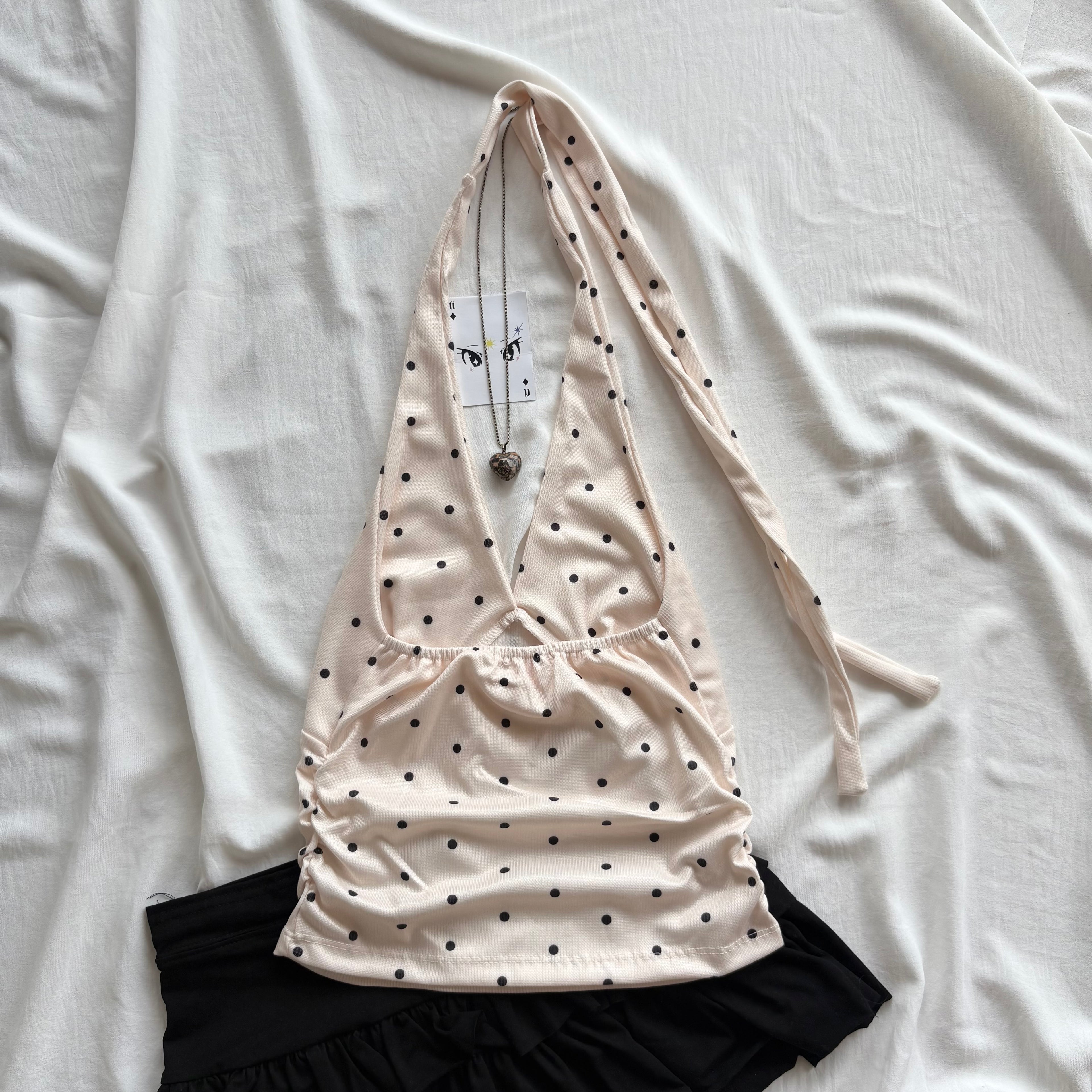 PEACH HALTER TOP (Bust : 28-34, Upper Waist : 24-28)