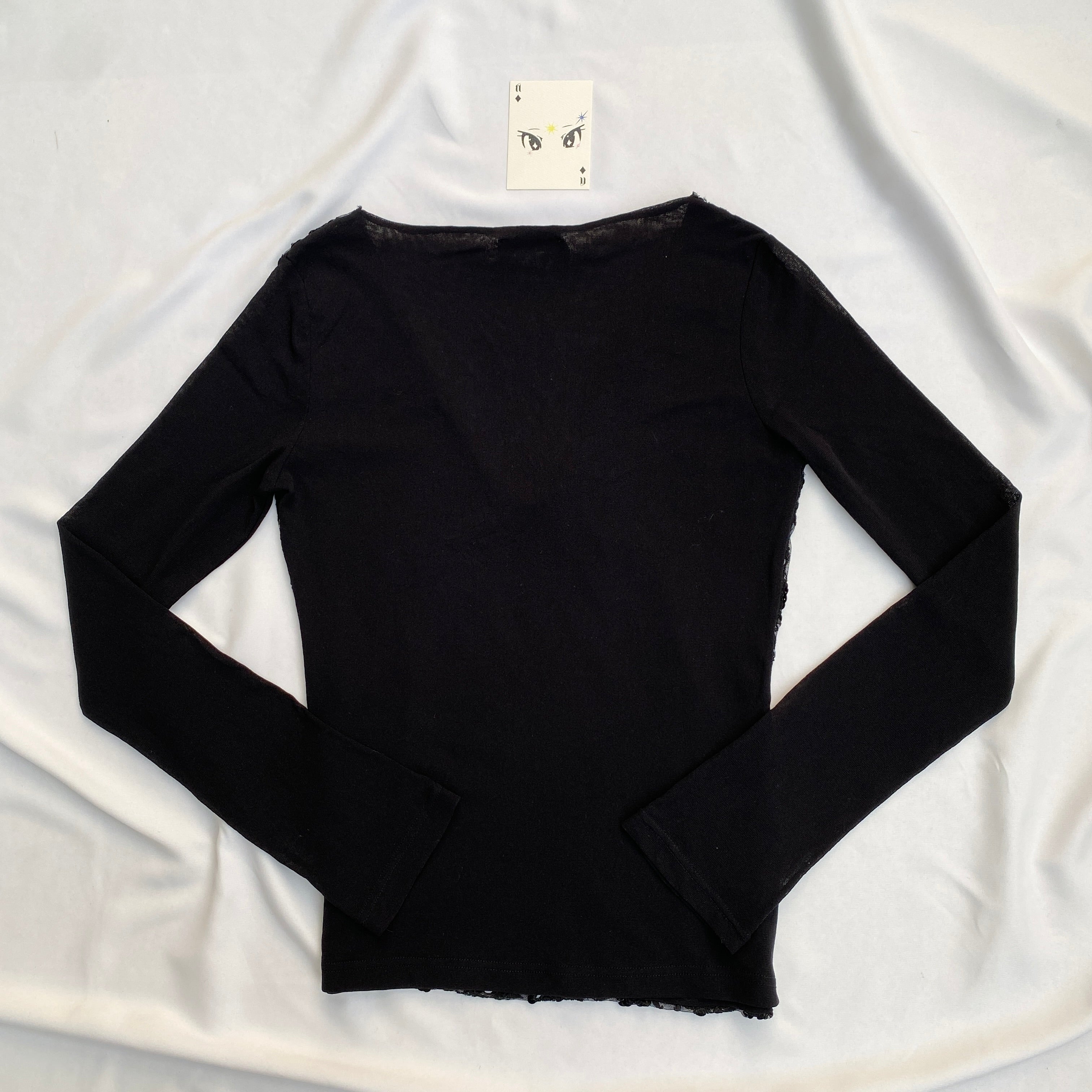 BLACK EMBELLISHED TOP (Bust : 30-34, Upper Waist : 26-32)