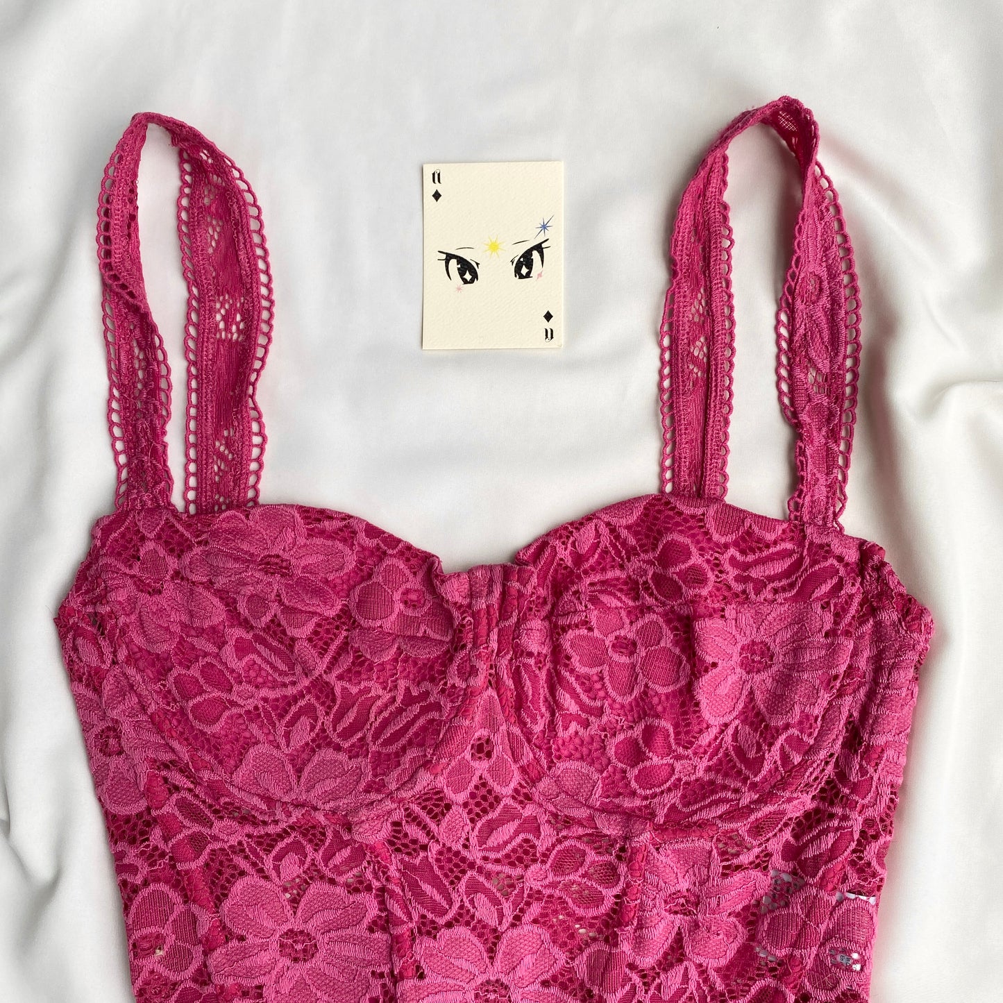 PINK LACE CORSET (Bust : 36-40, Upper Waist : 32-36)