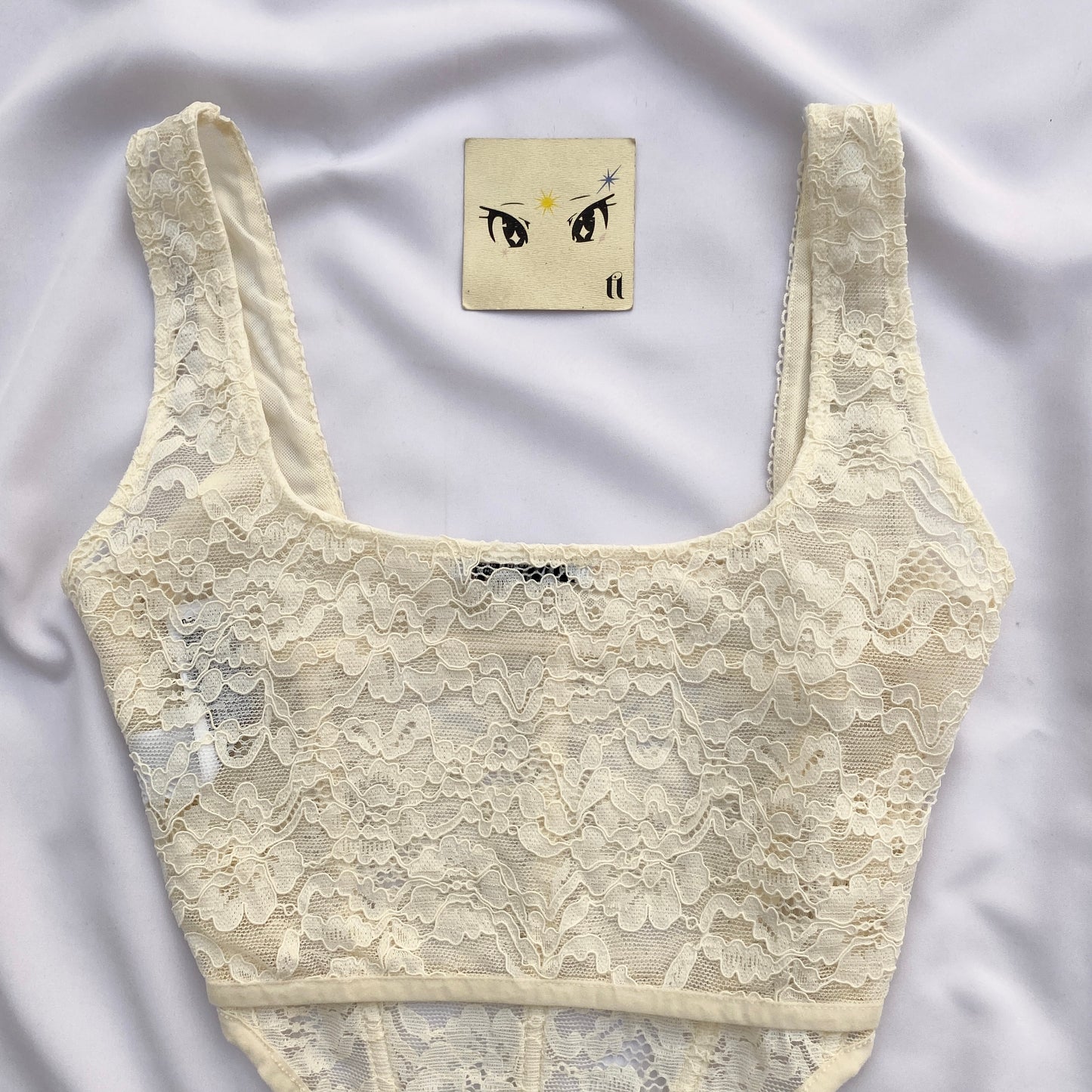 WHITE LACE CORSET FROM ZARA (BUST : 34-36)