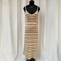 BROWN CROCHET DRESS FROM HOLLISTER (Bust : 34-36, Upper Waist : 28-34)