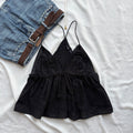 BLACK EMBROIDERED TOP FROM ZARA (34-36, Upper Waist : 28-32)