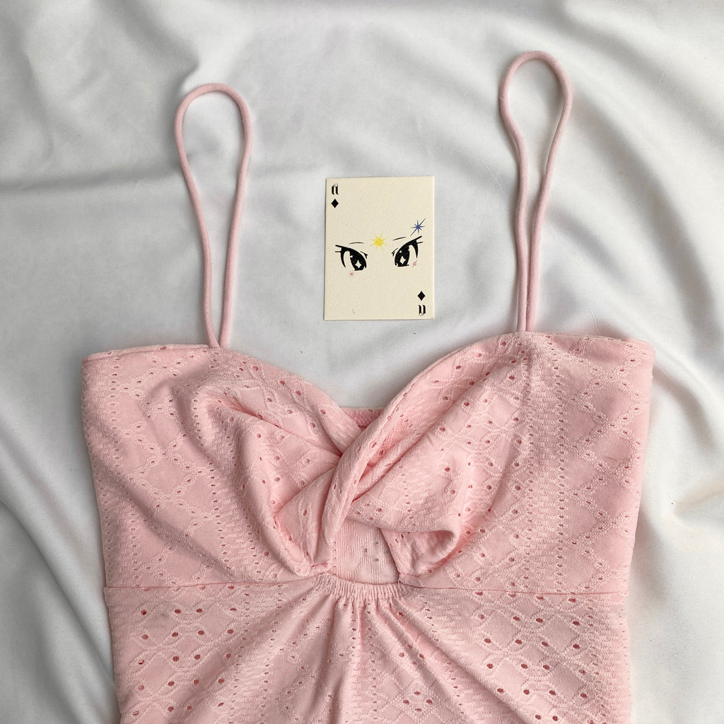 PINK TWISTED TOP (Bust : 30-34, Upper Waist : 24-28)