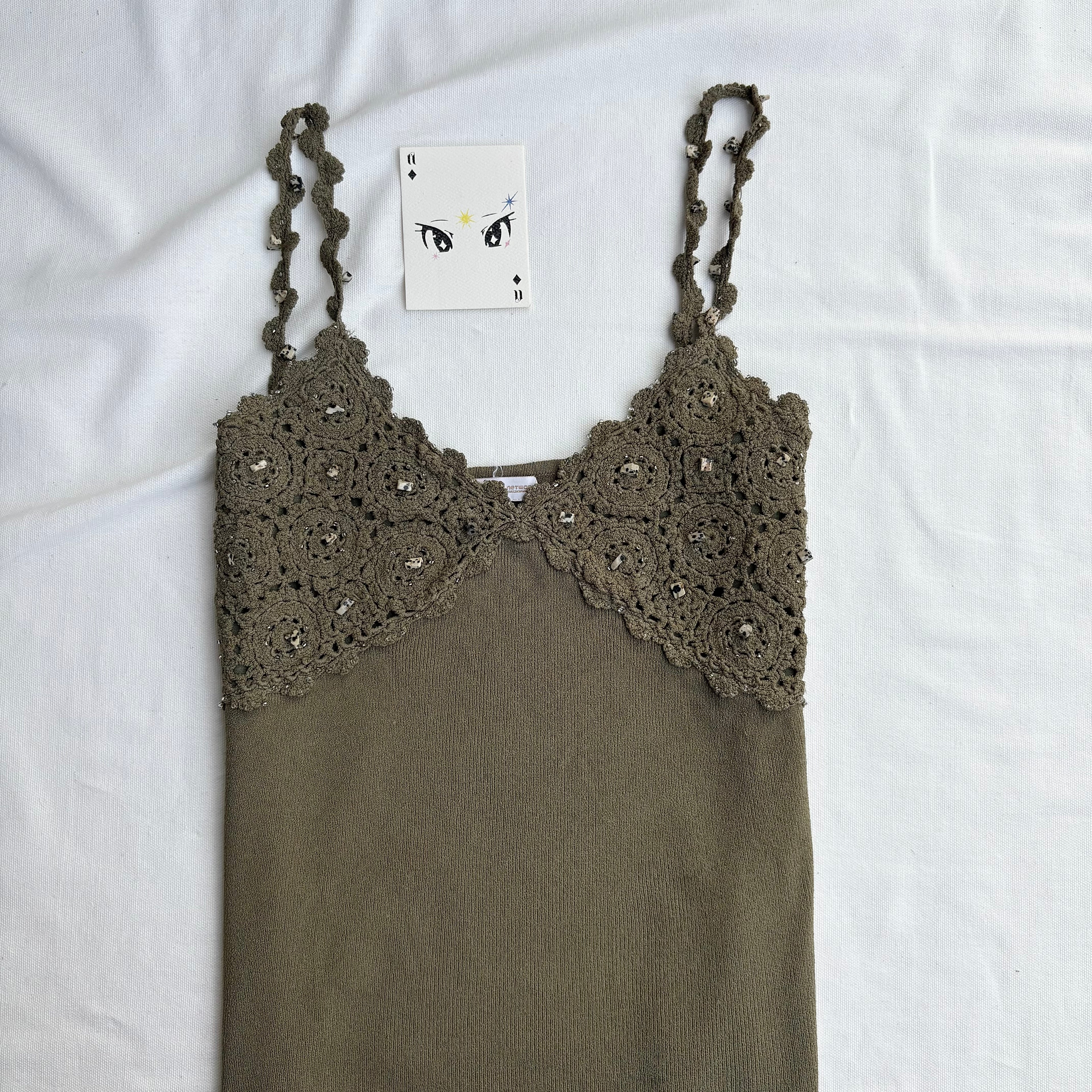 GREEN KNIT TOP (Bust : 30-34, Upper Waist : 26-34)