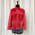 RED LEATHER JACKET (Fits XS/S)
