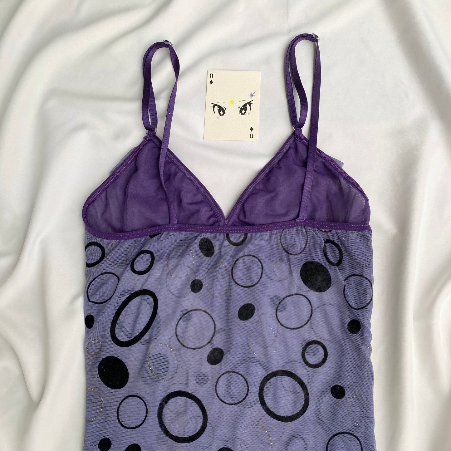 Y2K PURPLE TOP (Bust : 32-34, Upper Waist : Free)