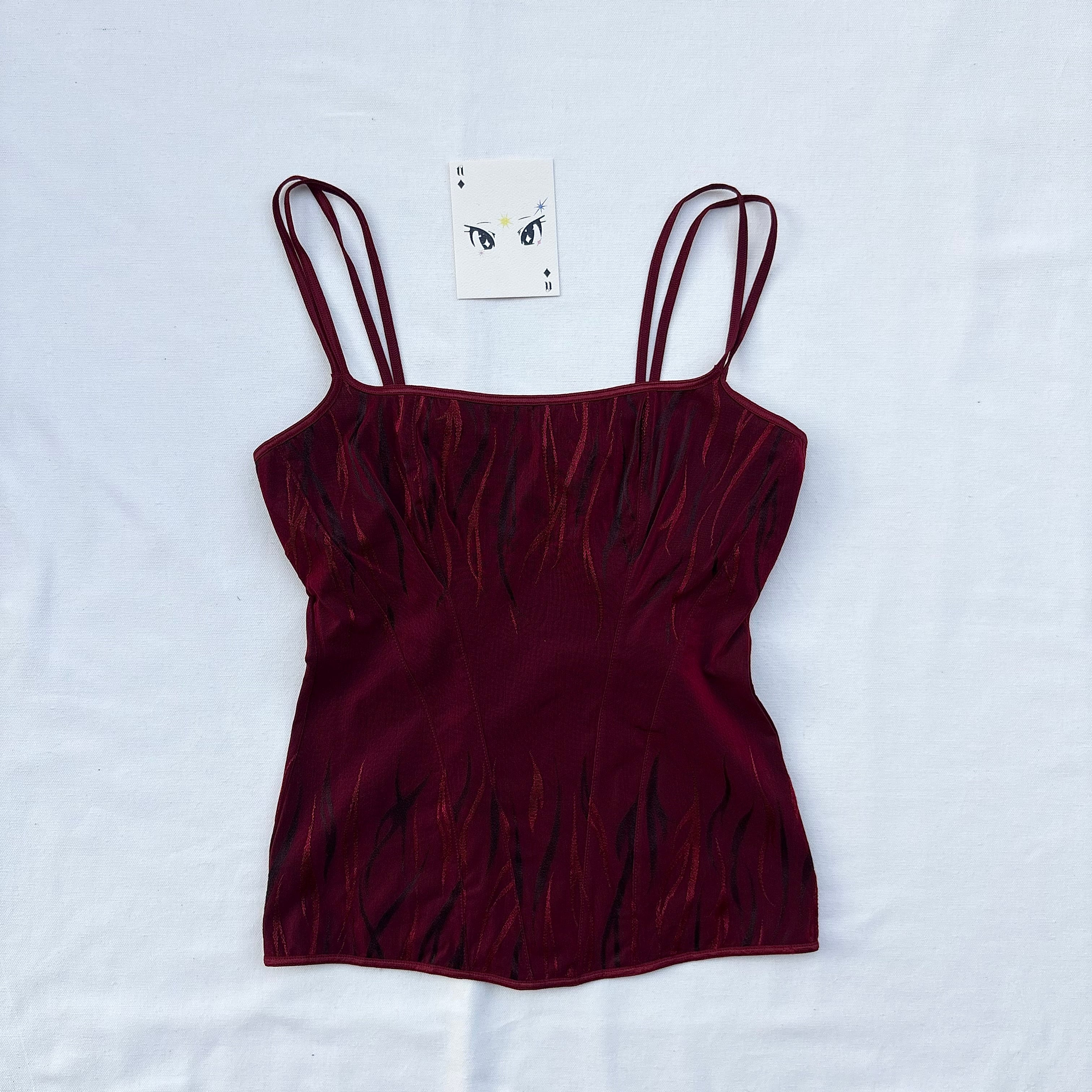 RED BUSTIER TOP (Bust : 32-34, Upper Waist : 22-26)