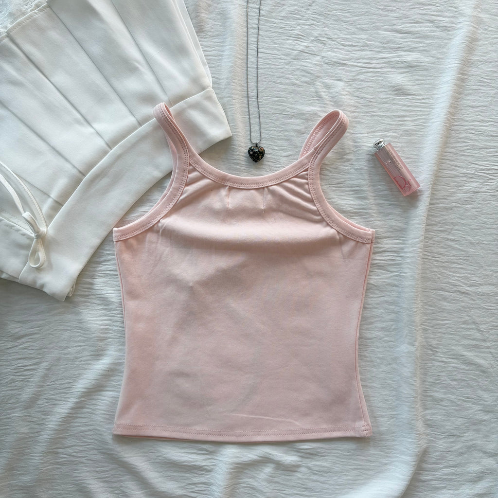 CAT TANK TOP IN PINK (Bust : 30-34, Upper Waist : 24-28)