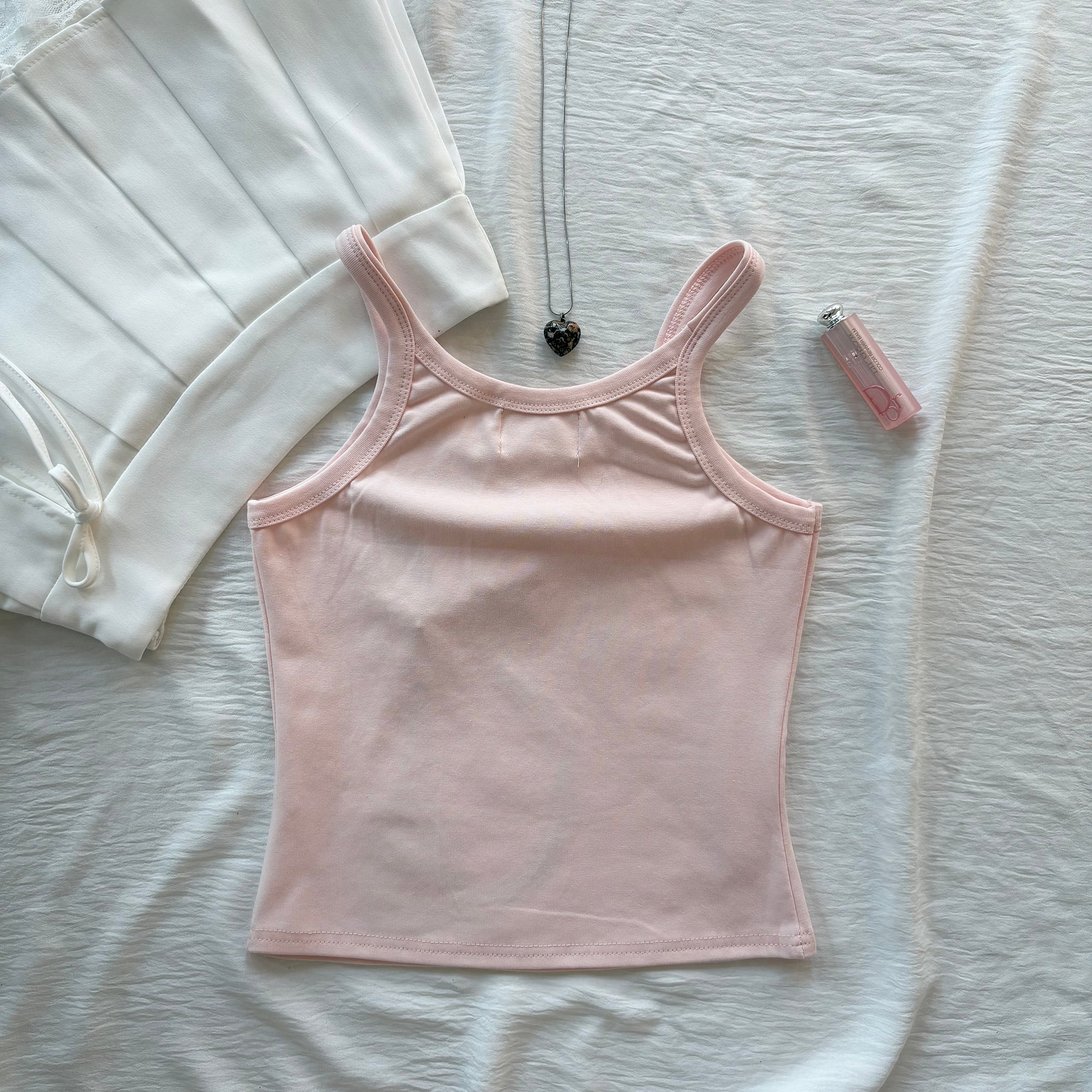 CAT TANK TOP IN PINK (Bust : 30-34, Upper Waist : 24-28)