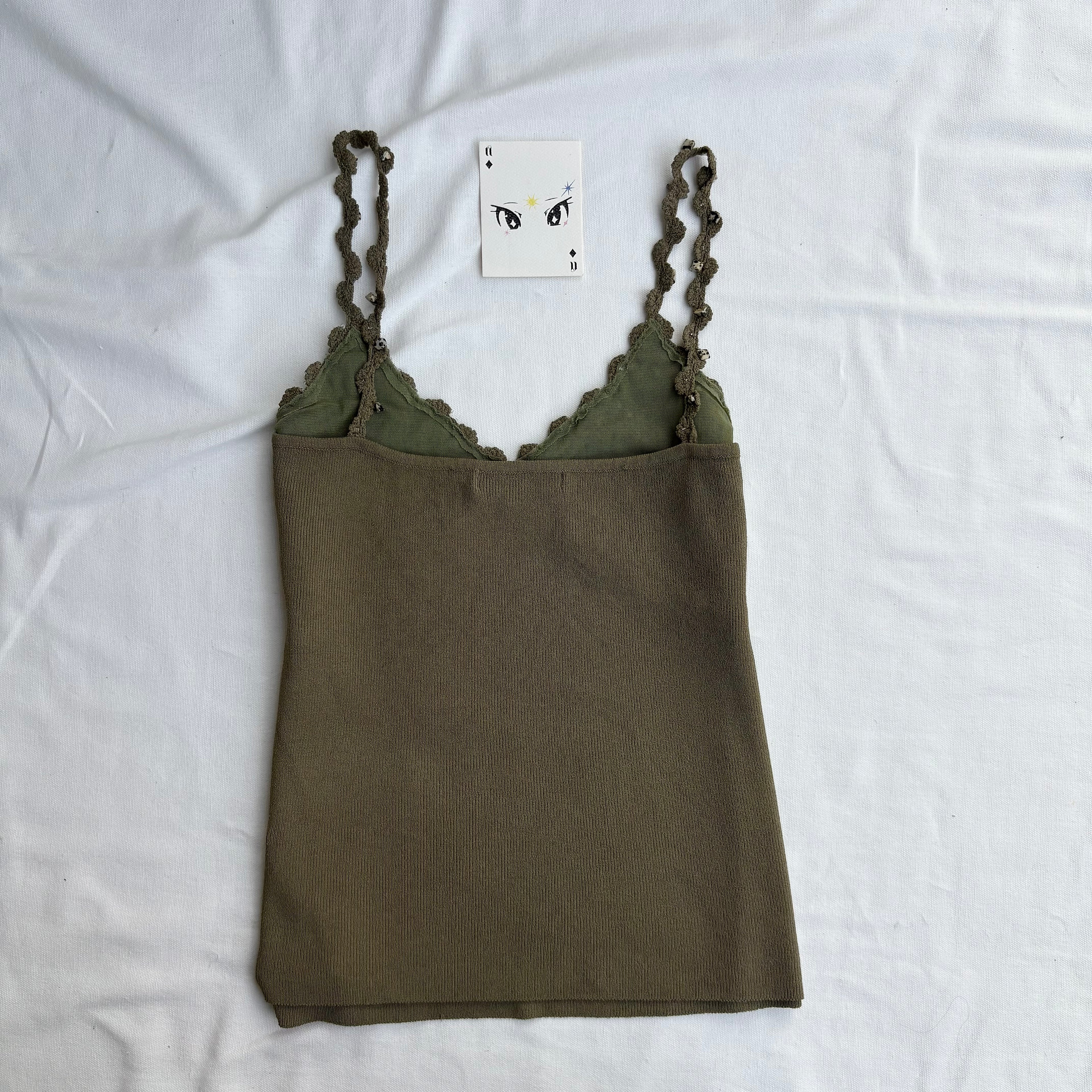 GREEN KNIT TOP (Bust : 30-34, Upper Waist : 26-34)