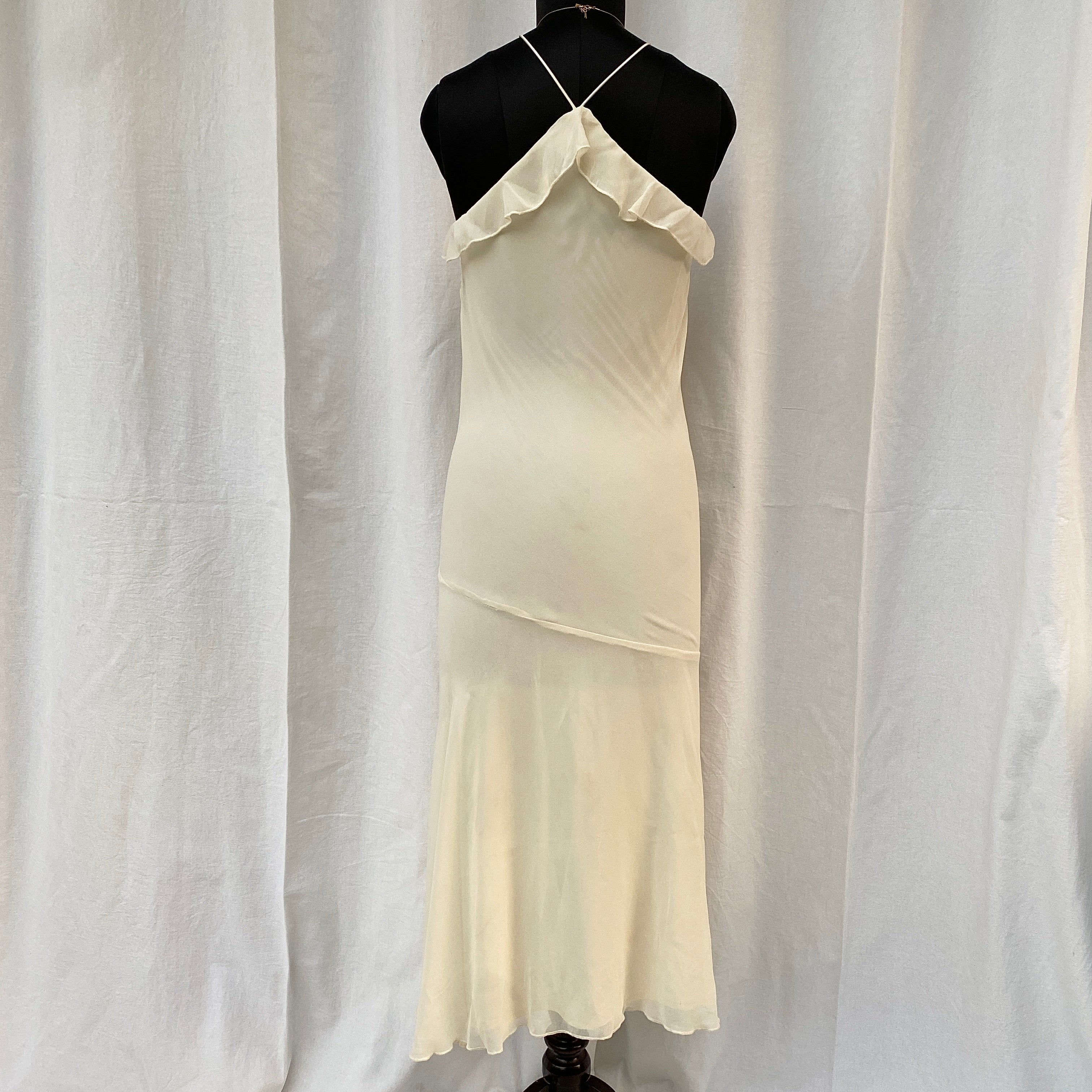 CREAM RUFFLE DRESS FROM URBAN OUTFITTERS (Two sizes)