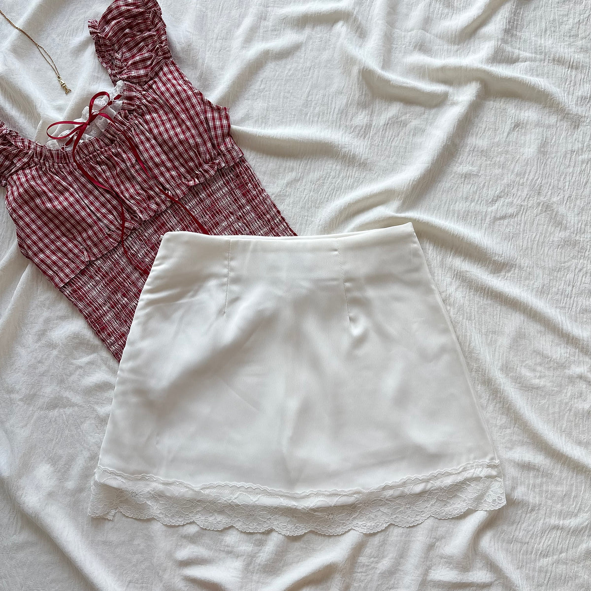 CELINE SKIRT IN WHITE (Sizes available)
