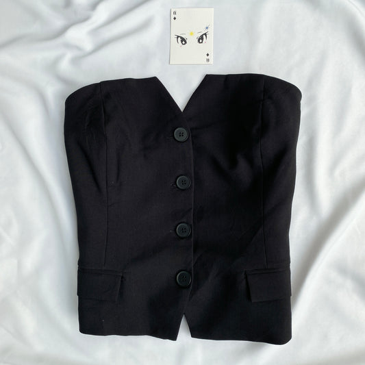 BLACK VEST (Bust : 34-38, Upper Waist : 30-34)