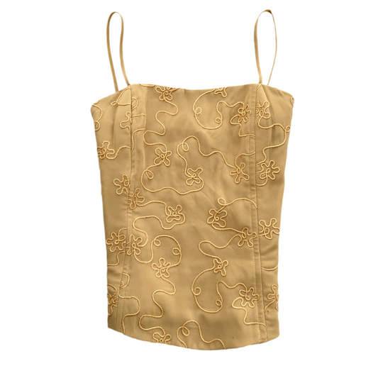 BEIGE EMBROIDERED CORSET