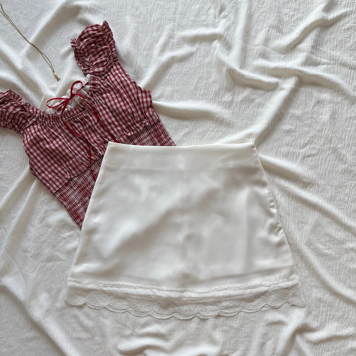 CELINE SKIRT IN WHITE (Sizes available)