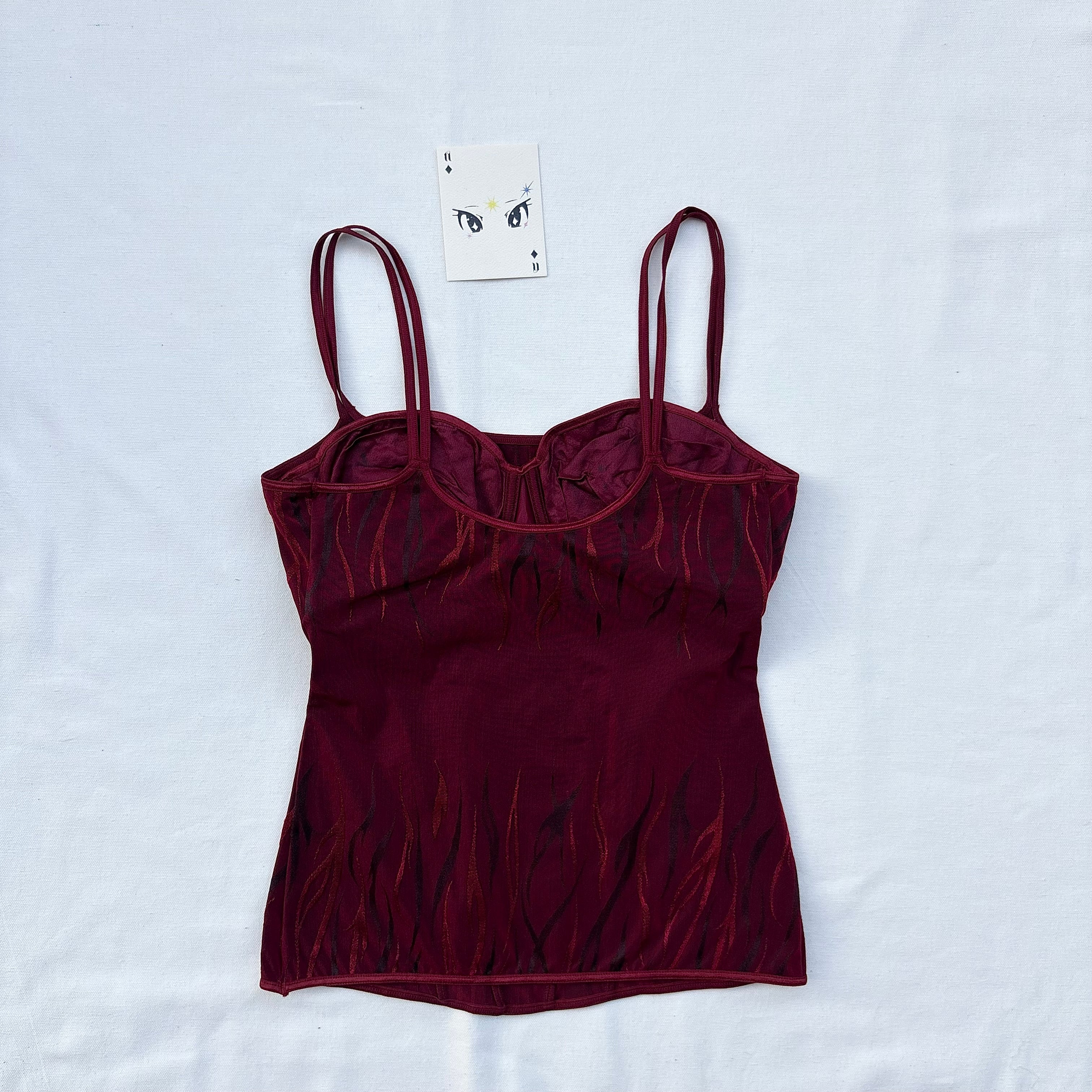 RED BUSTIER TOP (Bust : 32-34, Upper Waist : 22-26)