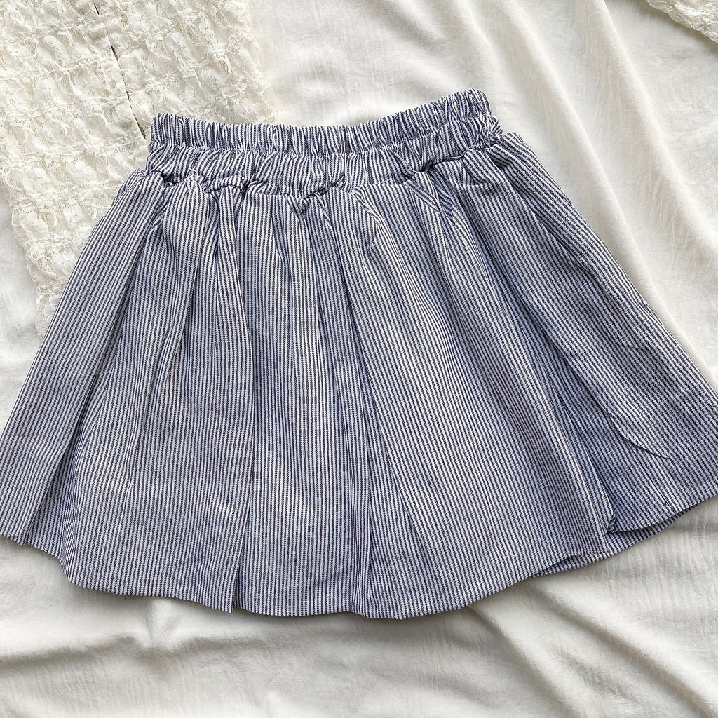 PINSTRIPE BUBBLE SKIRT (Waist : 22-26)