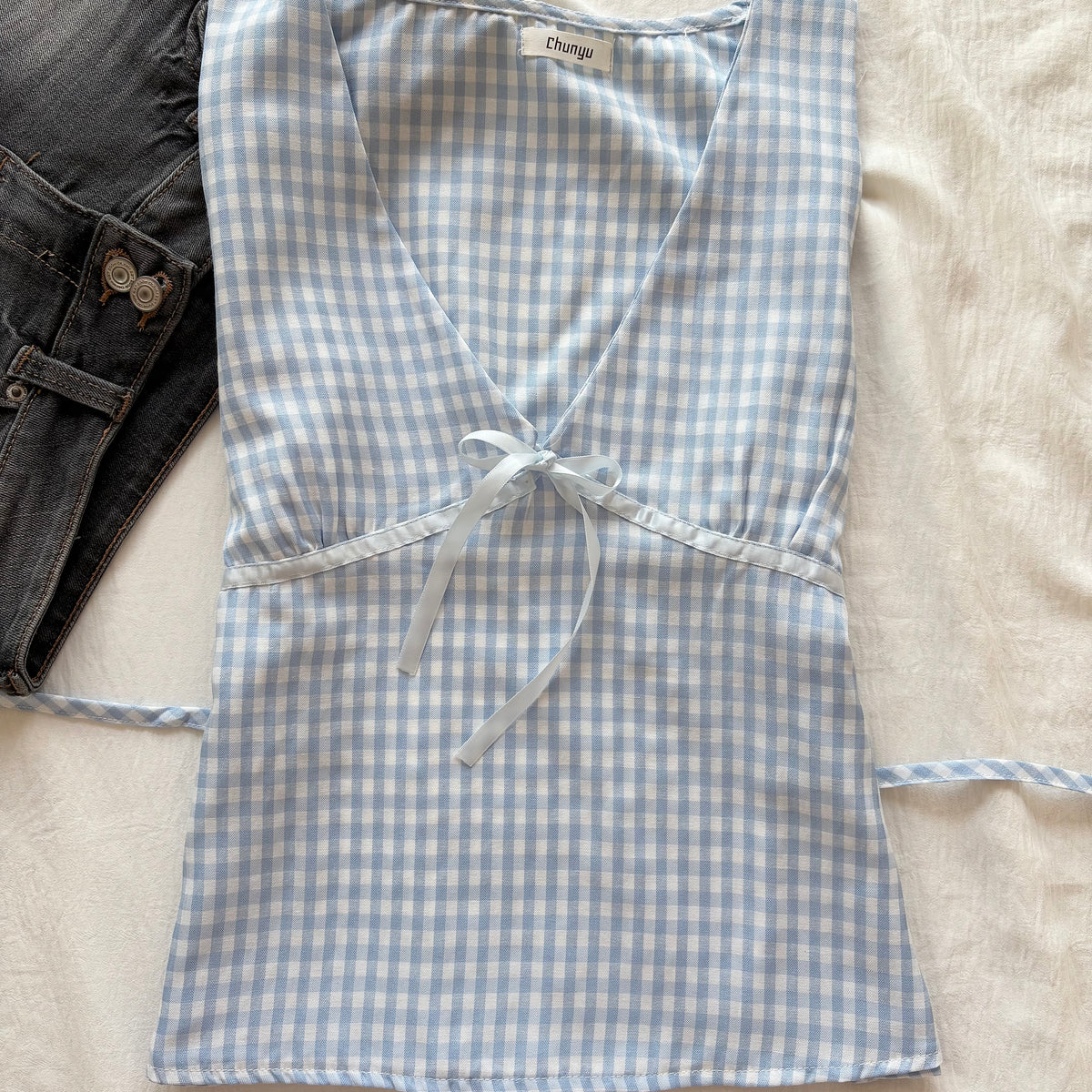 CLOUD GINGHAM TOP (Bust : 30-34, Upper Waist : 24-28)