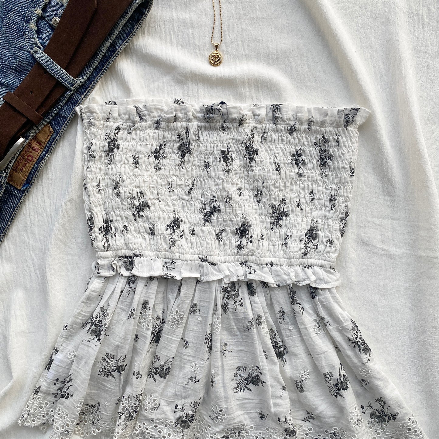 WHITE TUBE TOP FROM AMERICAN EAGLE (Two sizes)