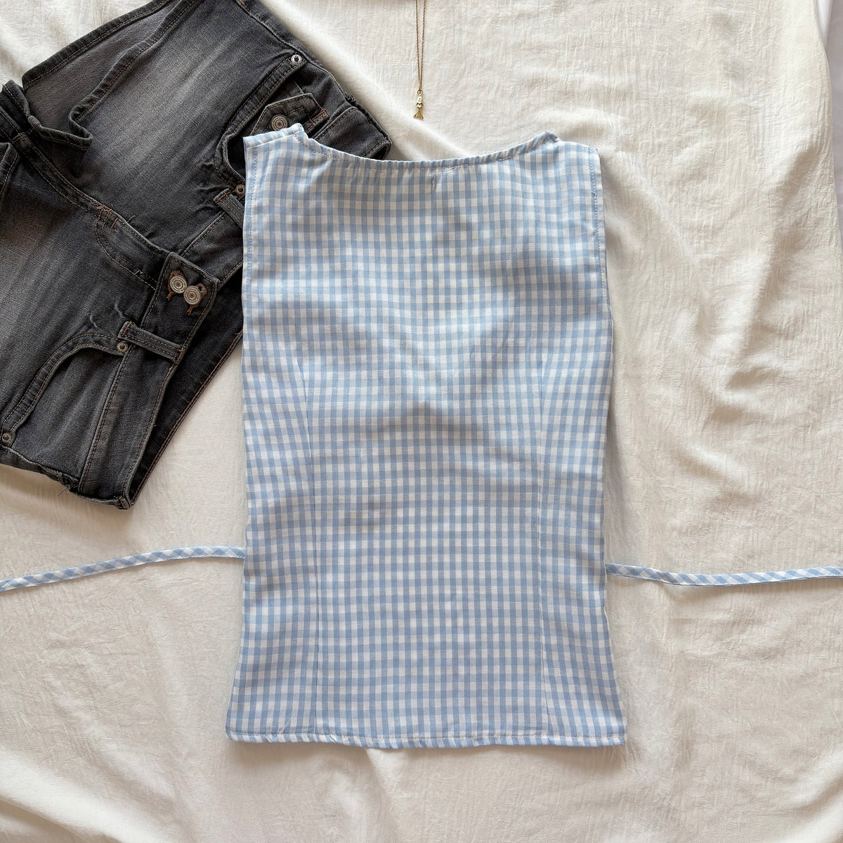 CLOUD GINGHAM TOP (Bust : 30-34, Upper Waist : 24-28)