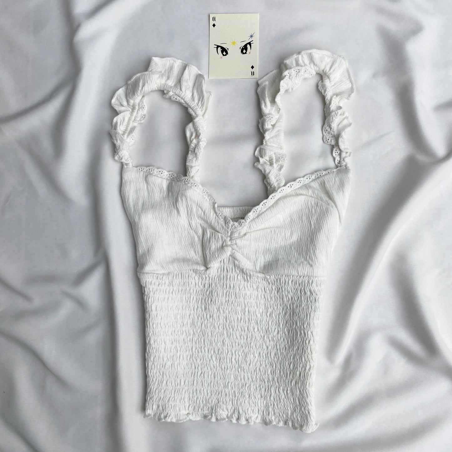 WHITE TANK TOP FROM URBAN OUTFITTERS (Bust : 28-32, Upper Waist : 22-26)