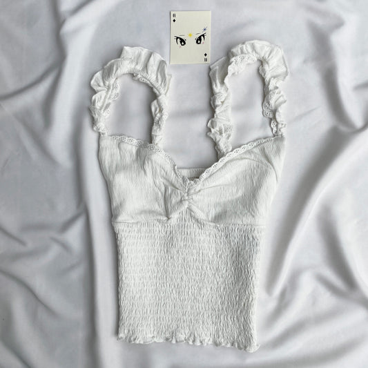 WHITE TANK TOP FROM URBAN OUTFITTERS (Bust : 28-32, Upper Waist : 22-26)