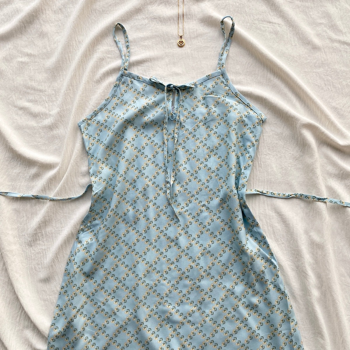 FLORAL DRESS IN POWDER BLUE FROM COTTON ON (Sizes available)