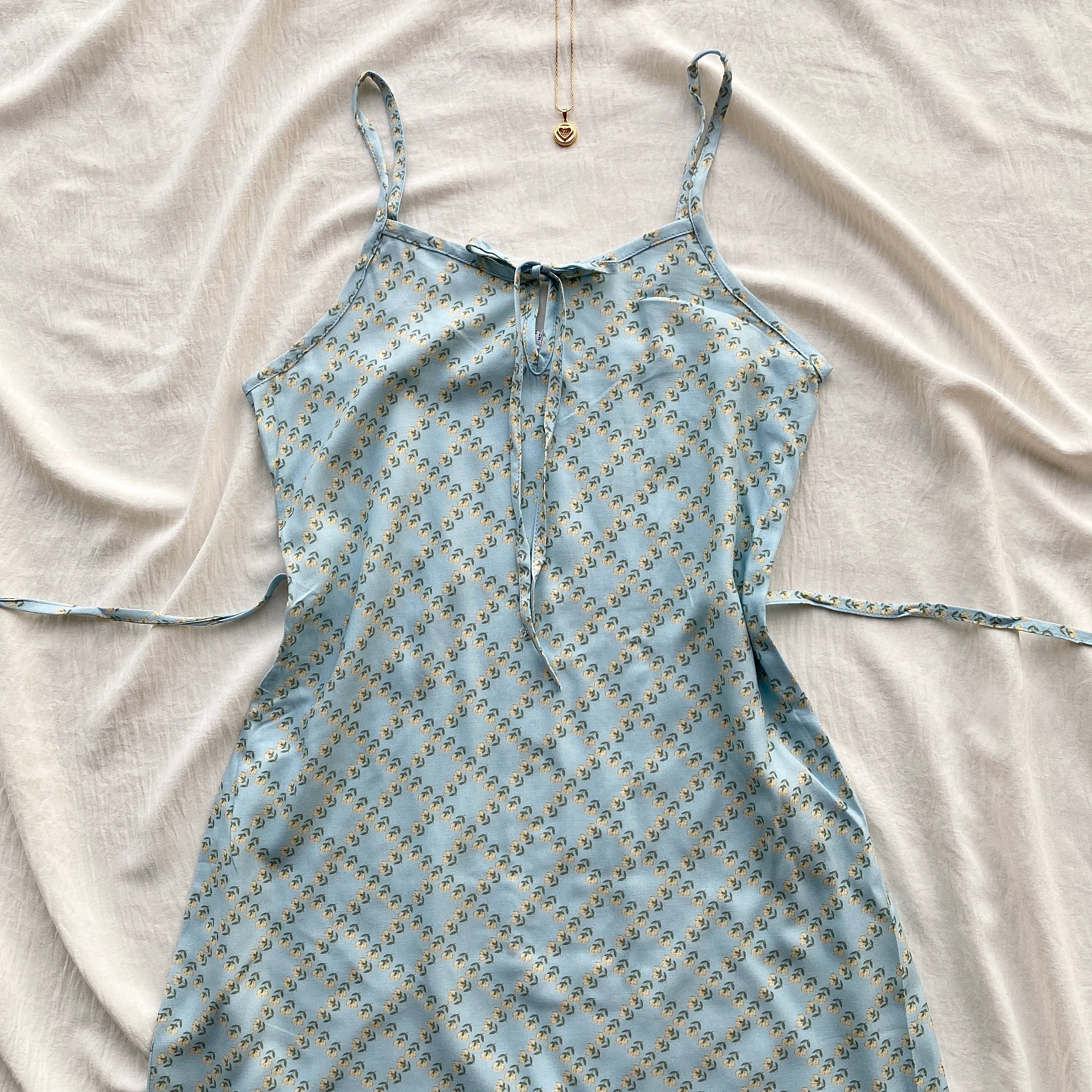 FLORAL DRESS IN POWDER BLUE FROM COTTON ON (Sizes available)