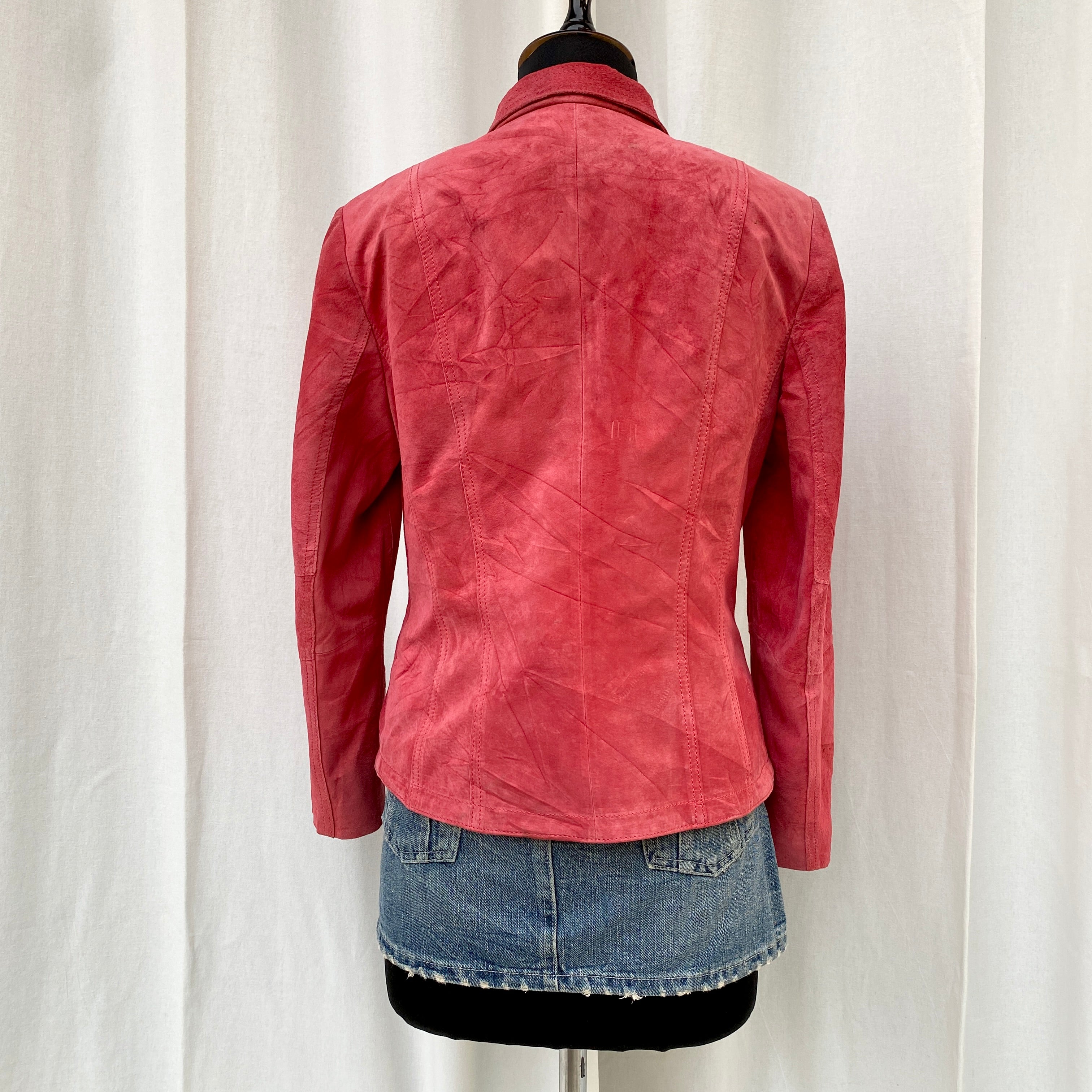 RED LEATHER JACKET (Fits XS/S)