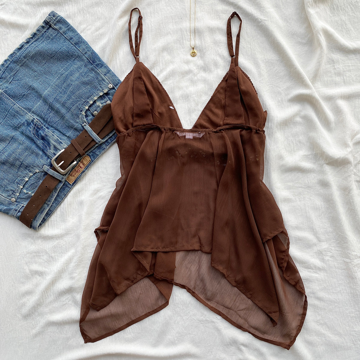 BROWN SEQUIN TOP (Two sizes)