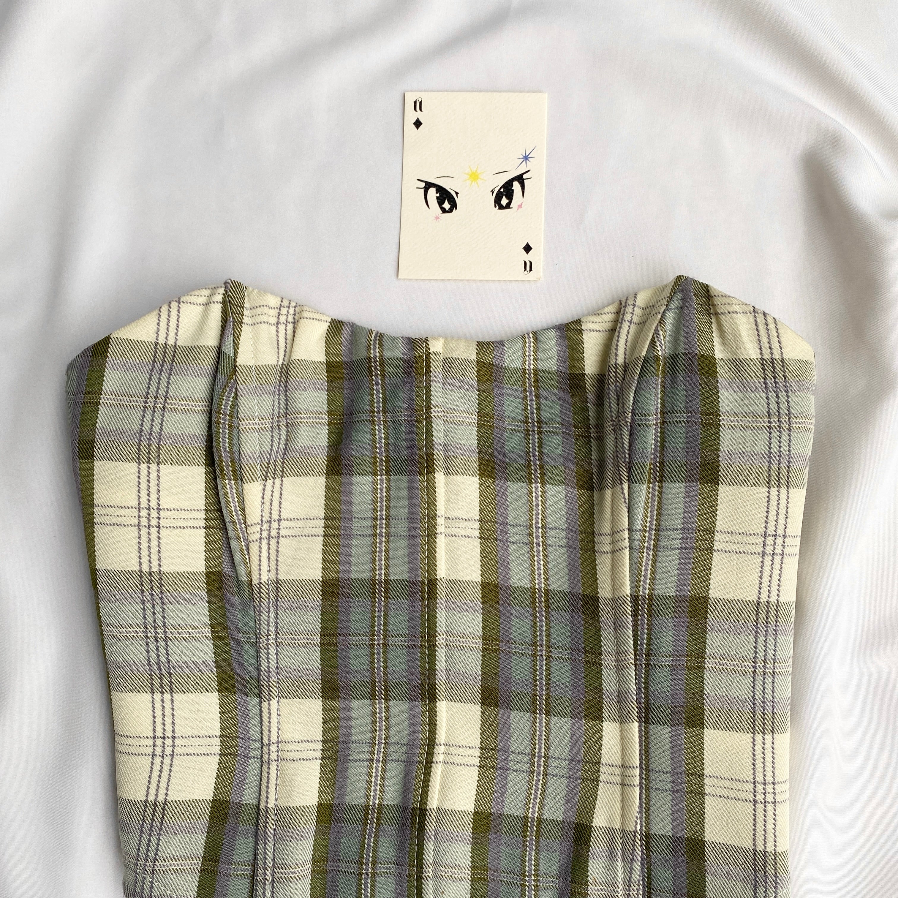 PLAID CORSET FROM CIDER (Bust : 30-32, Upper Waist : 24-26)