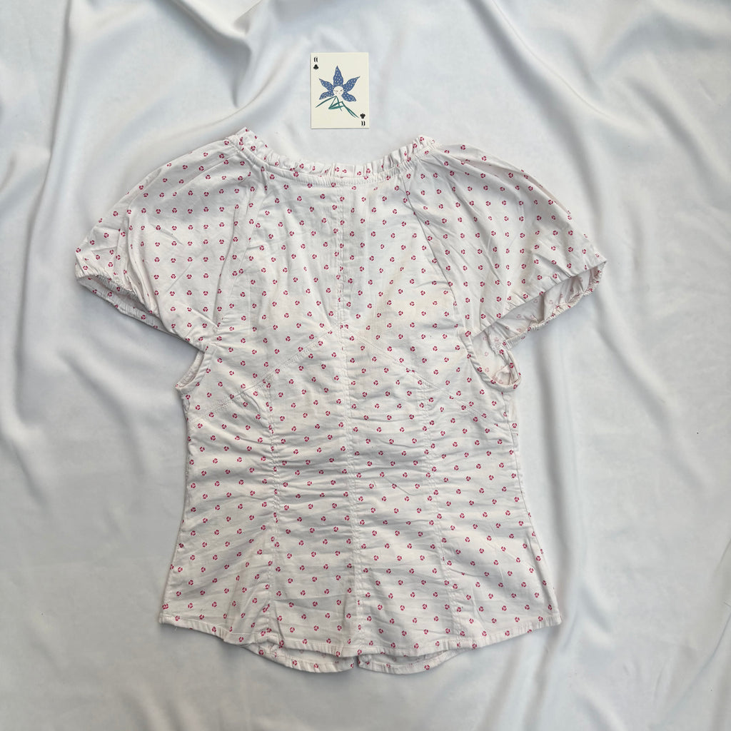 WHITE PUFF SLEEVE TOP FROM FREE PEOPLE (Multiple sizes available)