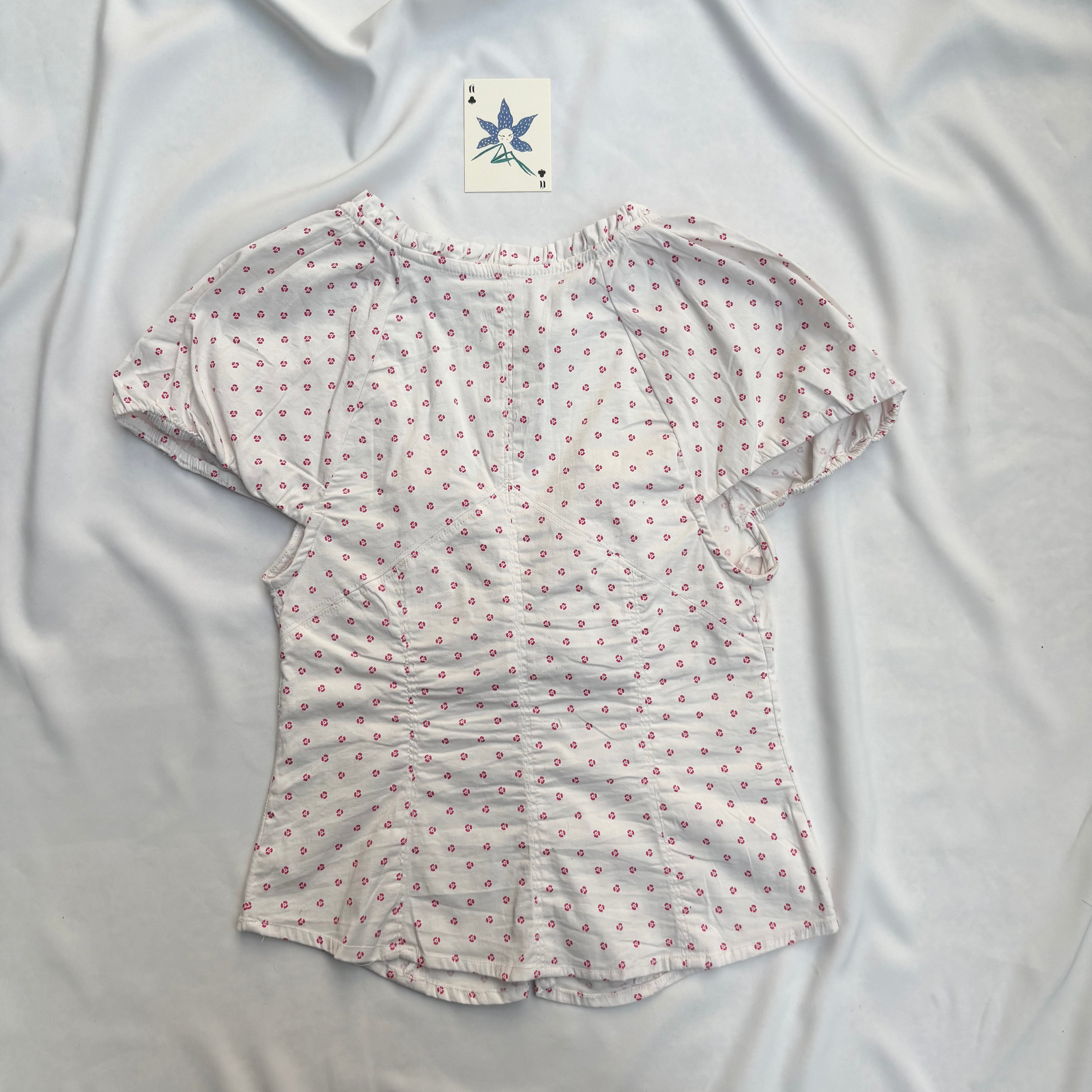 WHITE PUFF SLEEVE TOP FROM FREE PEOPLE (Multiple sizes available)